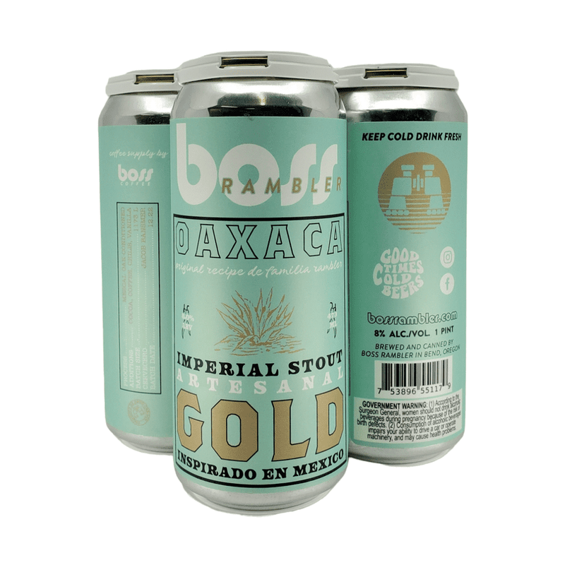 Boss Rambler Oaxaca Gold Imperial Stout Beer 4-Pack – ForTequilaLovers.com