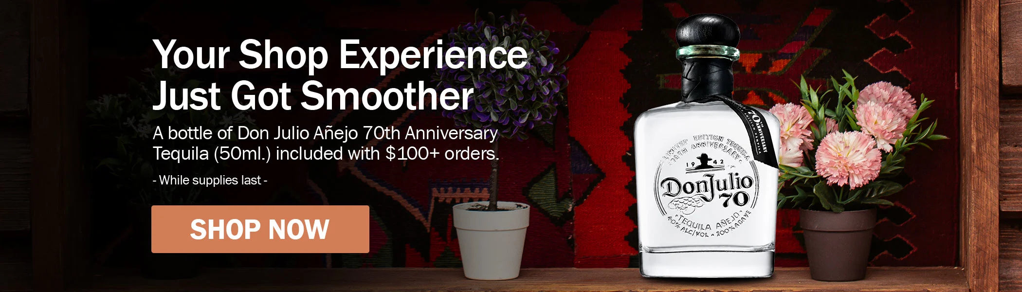 ForTequilaLovers A gift with purchase: Don Julio Anniversary Tequilaslider_item_kjmaEU