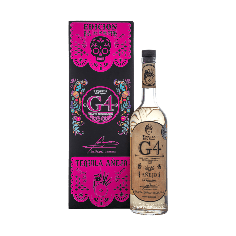 G4 Día de Muertos Añejo Tequila Black Box - ForTequilaLovers.com
