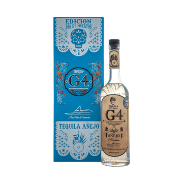 G4 Día de Muertos Añejo Tequila Blue Box - ForTequilaLovers.com