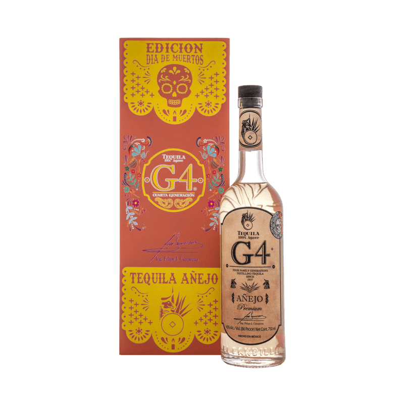 G4 Día de Muertos Añejo Tequila Orange Box - ForTequilaLovers.com