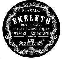 Skeleto Tequila Reposado Straw Hat (750ml)